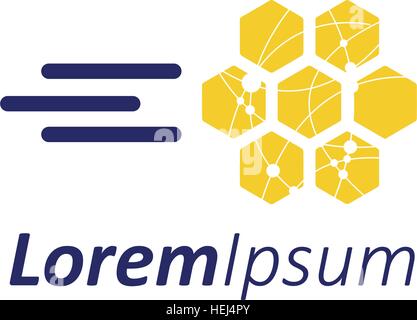 Honeycomp avec logo de la Concept Design Illustration de Vecteur