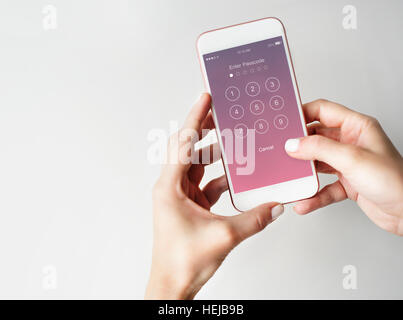 Entrez le code système de sécurité Concept Banque D'Images