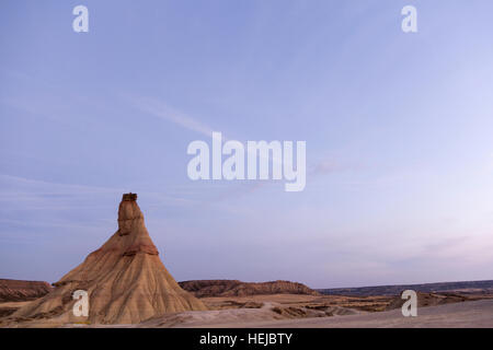 Castil de tierrra dans le désert de bardenas Banque D'Images