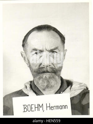 Hermann Boehm, au procès de Nuremberg Banque D'Images