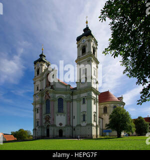 Basilique de Saint Alexandre et Theodor à Ottobeuren, Bavière, Allemagne. Banque D'Images