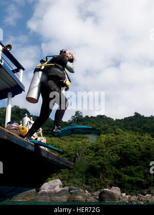 Plongée sous-marine à Koh Tao. Banque D'Images