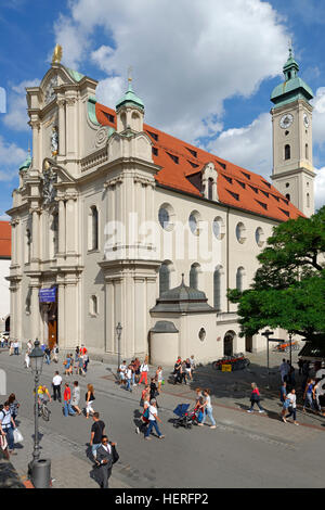 Heilig Geist Église, Munich, Haute-Bavière, Bavière, Allemagne Banque D'Images
