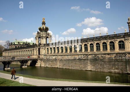 Kronentor Gate, le palais Zwinger, Dresde, Saxe, Allemagne Banque D'Images