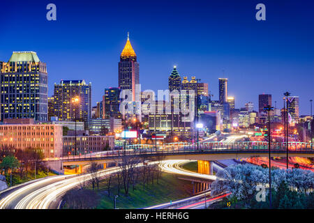 Atlanta, Georgia, USA sur le centre-ville. Banque D'Images
