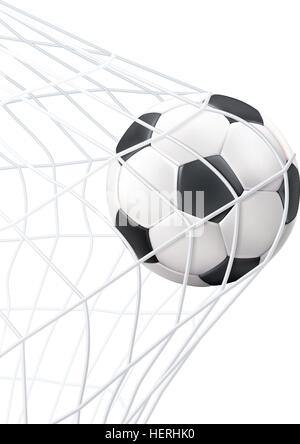 Ballon de soccer dans le pictogramme ". Match de football match but moment avec balle dans le filet noir blanc photo vector illustration Illustration de Vecteur