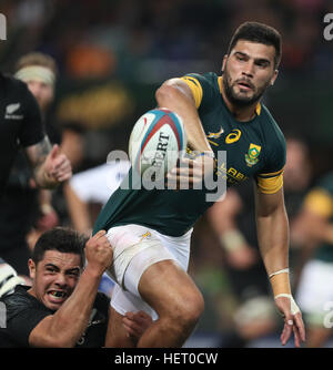 DURBAN, AFRIQUE DU SUD - 08 OCTOBRE : Damian pendant le match de championnat de Rugby entre la Nouvelle-Zélande et l'Afrique du Sud à se développer Banque D'Images