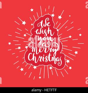 Nous vous souhaitons un joyeux Noël - Devis sur fond à motifs Illustration de Vecteur