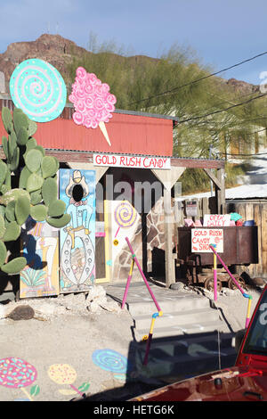 Magasin de bonbons à oatman, Arizona, USA Banque D'Images