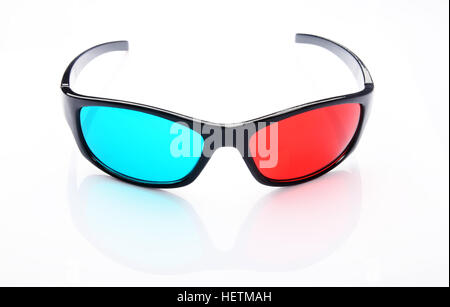 3d Glasses isolated on White Banque D'Images