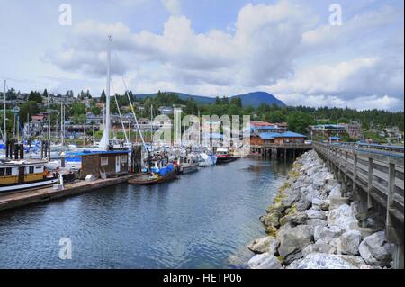 Port de Gibsons, Colombie-Britannique, Canada Banque D'Images