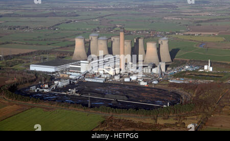 Vue aérienne d'Eggborough Power Station, West Yorkshire, Royaume-Uni Banque D'Images