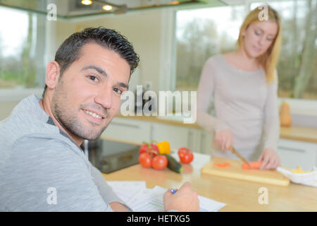 Scène de cuisine typique Banque D'Images