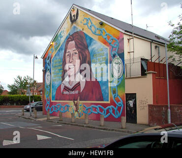 Belfast Falls Rd fresque républicaine- Bobby Sands MP Banque D'Images