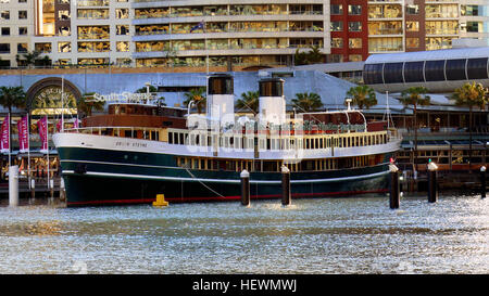 Le S.S. South Steyne est un 224' (70 mètres) de long steamship en faisant le plus grand ferry vapeur opérationnel. Construit à Leith, en Écosse pour le Port Jackson et Manly Steamship Company, le South Steyne a été lancé le 1er avril 1938 et le 7 juillet 1938, il cuit à la vapeur le 22 000 kilomètres à l'Australie arrivant le 19 septembre de la même année. Le South Steyne a été une icône de Sydney depuis 1938. Comme le célèbre Ferry Manly, il franchi entre Circular Quay Manly et plus de 100 000 fois au cours de ses 36 ans, portant ainsi à plus de 92 millions de passagers. Le South Steyne est peut-être le plus Banque D'Images