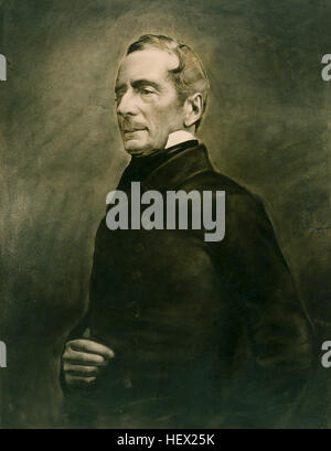 ALPHONSE de LAMARTINE (1790-1869) écrivain et homme politique français en 1856. Photo : Nadar Banque D'Images