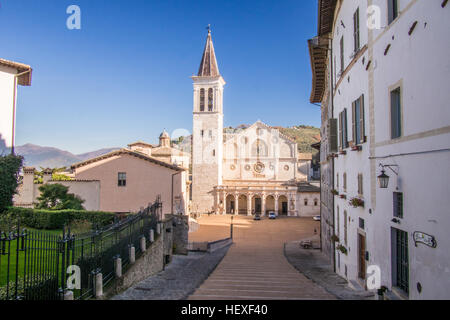 Cathédrale de Spoleto, une ville ancienne, province de Pérouse, Ombrie, Italie. Banque D'Images