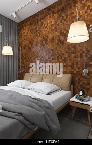 3d illustration de chambres dans un style scandinave Banque D'Images