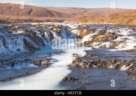 Bruarfoss Pont (automne), est une chute sur la rivière Bruara, dans le sud de l'Islande Banque D'Images