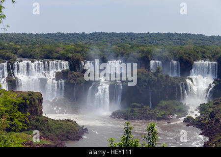 Beaucoup de chutes d'Iguazu. Merveille naturelle du monde Banque D'Images