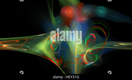 Les courbes de couleurs vives et les vagues abstract background Banque D'Images