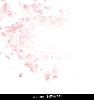 Tomber rose Sakura pétales fond. EPS 10 Illustration de Vecteur