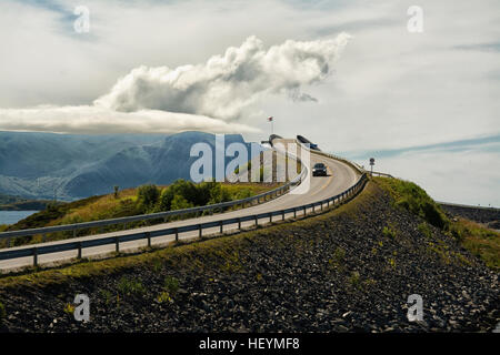 L'EUROPE, LA NORVÈGE, l'Atlantic Road, "The Road to nowhere" Banque D'Images