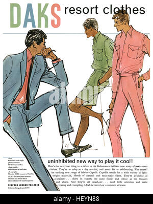 1965 publicité britannique pour Daks Resort Clothes Banque D'Images