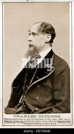 Charles Dickens, ca 1867, par Gurney et fils Banque D'Images