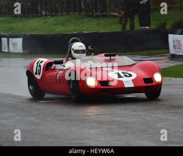 Robin Ellis, Elva Ford Mk7, Madgwick Cup, les sports prototypes, Goodwood Revival 2016, 2016, des voitures classiques, Goodwood, Banque D'Images