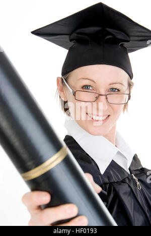 Graduate holding degré Banque D'Images