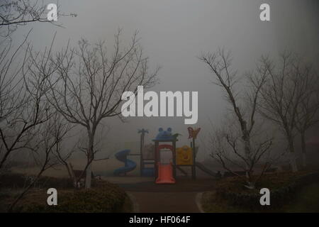 Beijing, Chine. Dec 25, 2016. Photos prises le 19 décembre 2016 montre d'équipements publics enveloppée de smog dans Tianjin, Chine du nord. © Xinhua/Alamy Live News Banque D'Images