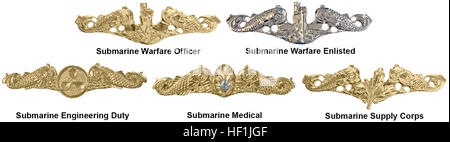 Insigne de la marine sous-marine Banque D'Images