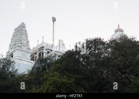 Vue de temple Birla Mandir à Hyderabad, Inde Banque D'Images