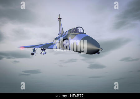 Un chasseur à réaction à la patrouille aérienne de combat Banque D'Images