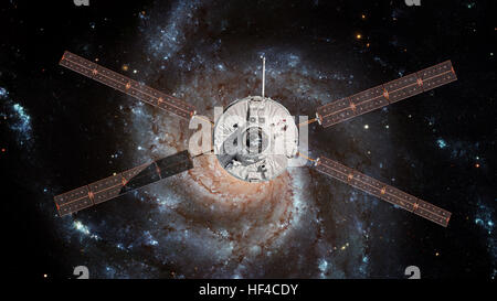 L'Agence spatiale européenne d'Automated Transfer Vehicle-4 dans l'espace. Banque D'Images