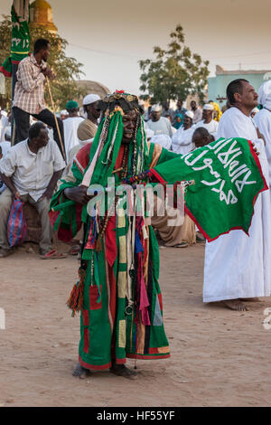 Cérémonie des derviches tourneurs, Copte, Khartoum, Soudan, Afrique Banque D'Images