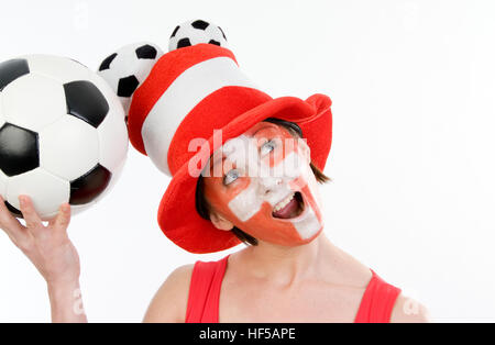 Supporter de football, Euro 2008 organisé par l'Autriche et la Suisse Banque D'Images