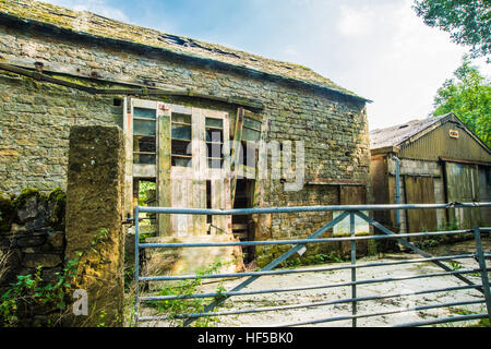 L'ancienne grange en milieu rural Derbyshire Ray Boswell Banque D'Images