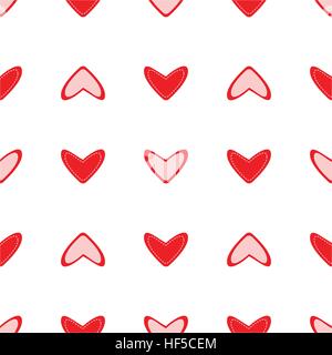 Modèle transparent avec des coeurs rouges sur fond blanc. Illustration de Vecteur