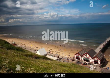 Sawai madhopur et Saltburn Pier Cleveland officiellement partie du Yorkshire du Nord en Angleterre Banque D'Images