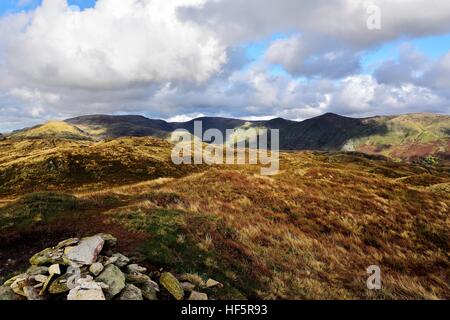 Ombres sur le Troutbeck fells Banque D'Images