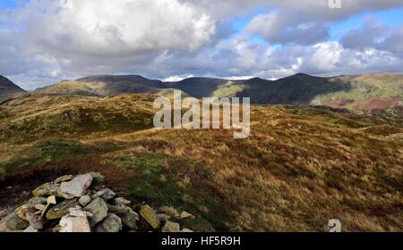 Ombres sur le Troutbeck fells Banque D'Images