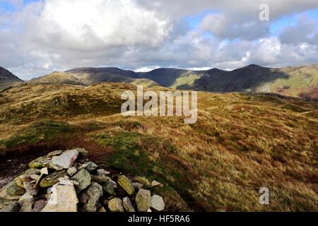 Ombres sur le Troutbeck fells Banque D'Images