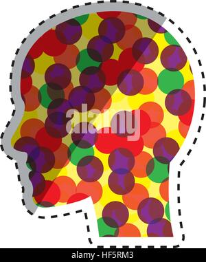 Tête humaine icône silhouette vector illustration graphic design Illustration de Vecteur