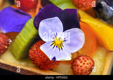 Des gâteaux aux fruits. Alimentaria, Nourriture et boissons International Exposition, L'Hospitalet de Llobregat, Barcelone, Catalogne, Espagne Banque D'Images