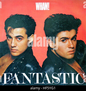 Wham ! 'LP' fantastique, disque, George Michael et Andrew Ridgeley, 1983. Banque D'Images