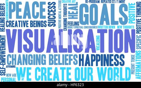 Nuage de mots de visualisation sur un fond blanc. Illustration de Vecteur