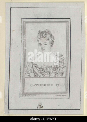 Catherine I de Russie (dessin) 01 Banque D'Images