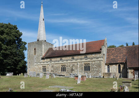 St.Marie la Vierge église paroissiale, High Street, West Malling, Kent, Angleterre, Royaume-Uni Banque D'Images